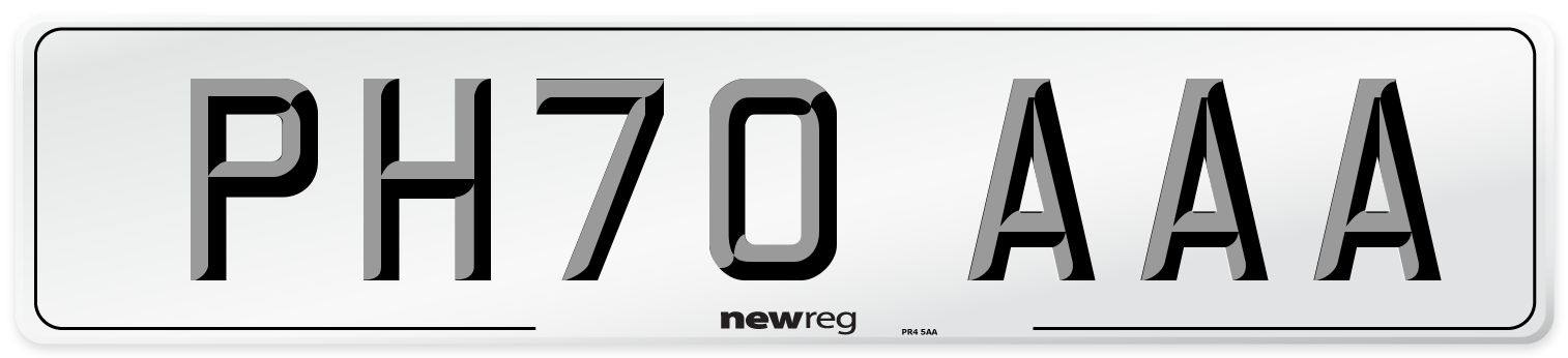 PH70 AAA Number Plate from New Reg